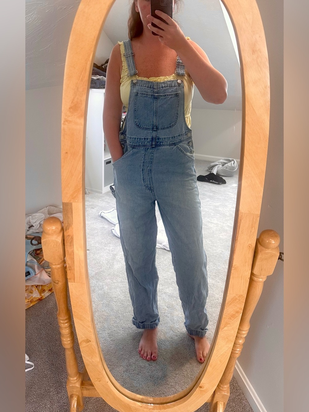 Madewell Light Wash Denim Overalls - Classic Women's Jeans Overalls